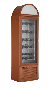 Vertical Wooden Red Wine Cabinet