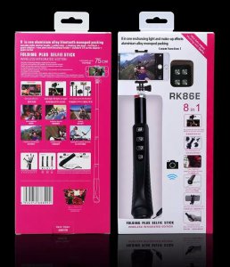 New Top 8 in 1 Kit Parts Bluetooth Remote Shutter with Selfie Stick